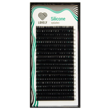 Black lashes Lovely "Silicone" - 20 lines
